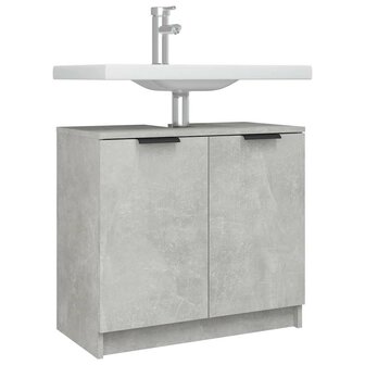 Badkamerkast 64,5x33,5x59 cm bewerkt hout betongrijs 5