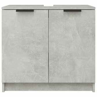 Badkamerkast 64,5x33,5x59 cm bewerkt hout betongrijs 7