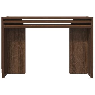 3-delige Tafeltjesset bewerkt hout bruin eikenkleur 4