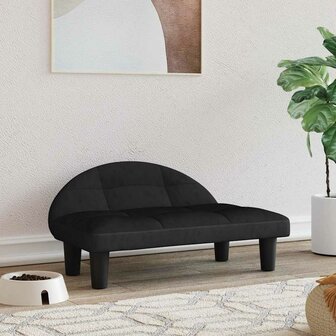 Hondenmand 70x52x30 cm fluweel zwart 1