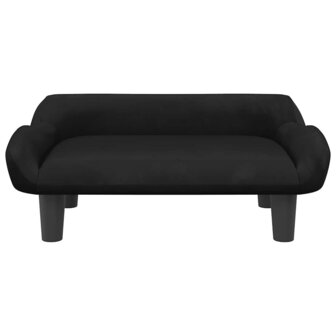 Hondenmand 70x40x24 cm fluweel zwart 3