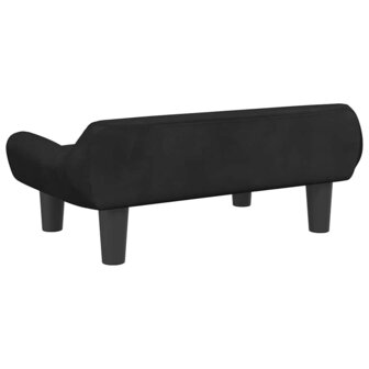 Hondenmand 70x40x24 cm fluweel zwart 5
