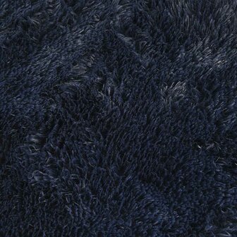 Hoogpolig vloerkleed NAVARRA 160x160 cm polyester marineblauw 9