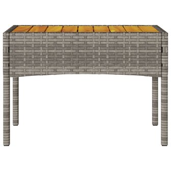 Tuinbank 2-zits met kussens en tafel poly rattan grijs 7