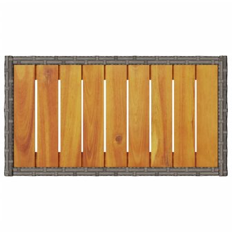 Tuinbank 2-zits met kussens en tafel poly rattan grijs 8
