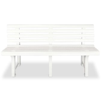 Tuinbank 145,5 cm kunststof wit 2
