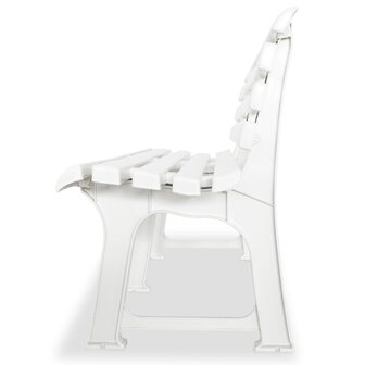 Tuinbank 145,5 cm kunststof wit 3