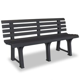 Tuinbank 145,5 cm kunststof antraciet 1