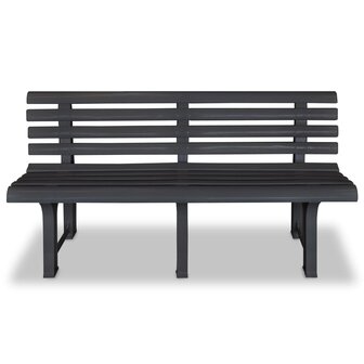 Tuinbank 145,5 cm kunststof antraciet 2