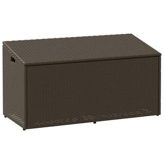 Tuinbox 110x50x58 cm poly rattan bruin 1