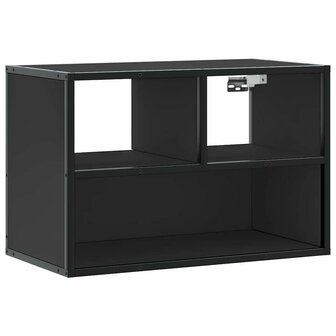 Tv-meubel 60x31x39,5 cm bewerkt hout en metaal zwart 2