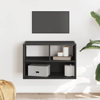 Tv-meubel 60x31x39,5 cm bewerkt hout en metaal zwart 3