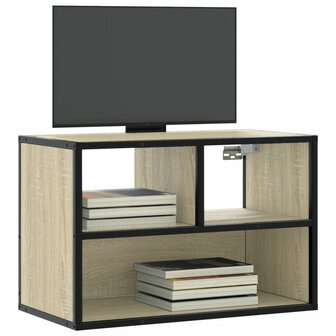 Tv-meubel 60x31x39,5 cm bewerkt hout metaal sonoma eikenkleurig 1