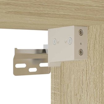 Tv-meubel 60x31x39,5 cm bewerkt hout metaal sonoma eikenkleurig 8