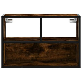 Tv-meubel 60x31x39,5cm bewerkt hout metaal gerookt eikenkleurig 4