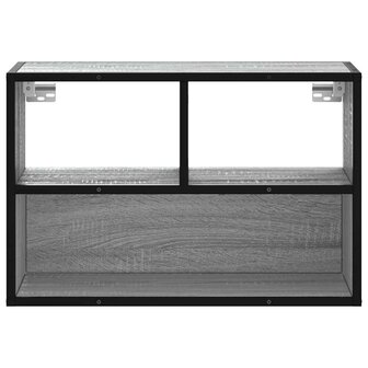 Tv-meubel 60x31x39,5 cm bewerkt hout metaal grijs sonoma eiken 4
