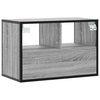 Tv-meubel 60x31x39,5 cm bewerkt hout metaal grijs sonoma eiken 6