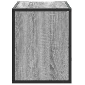 Tv-meubel 80x31x39,5 cm bewerkt hout metaal grijs sonoma eiken 5