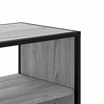 Tv-meubel 80x31x39,5 cm bewerkt hout metaal grijs sonoma eiken 7