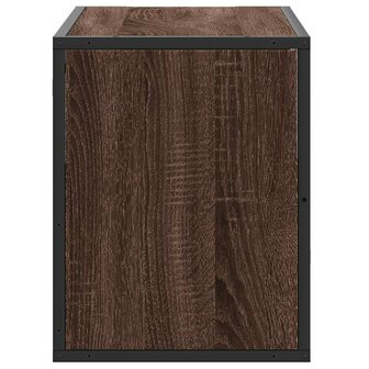 Tv-meubel 80x31x39,5 cm bewerkt hout metaal bruin eikenkleurig 5