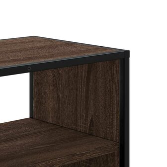 Tv-meubel 80x31x39,5 cm bewerkt hout metaal bruin eikenkleurig 7