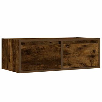 Tv-meubel LED-verlichting 75x35,5x25 cm gerookt eikenkleurig 6