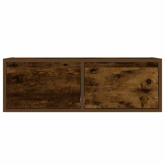 Tv-meubel LED-verlichting 75x35,5x25 cm gerookt eikenkleurig 7