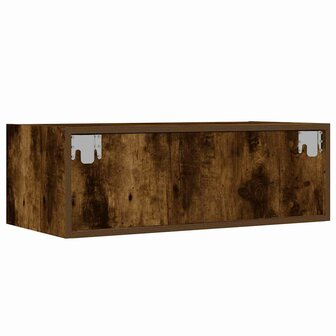 Tv-meubel LED-verlichting 75x35,5x25 cm gerookt eikenkleurig 9