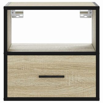 Nachtkastje wandgemonteerd 40x31x39,5 cm sonoma eikenkleurig 5