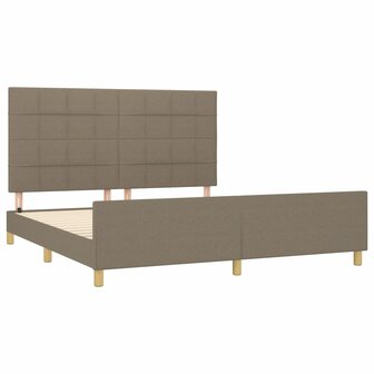 Bedframe zonder matras stof taupe 160x200 cm 4