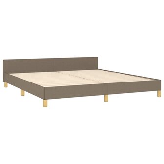 Bedframe zonder matras stof taupe 160x200 cm 5