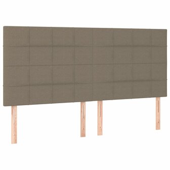 Bedframe zonder matras stof taupe 160x200 cm 9