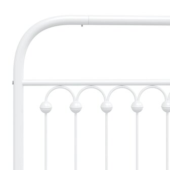 Bedframe met hoofdbord zonder matras metaal wit 75x190 cm 7
