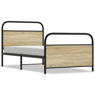 Bedframe zonder matras bewerkt hout sonoma eikenkleur 90x200 cm 2