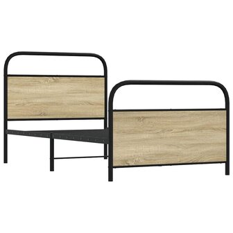 Bedframe zonder matras bewerkt hout sonoma eikenkleur 90x200 cm 5