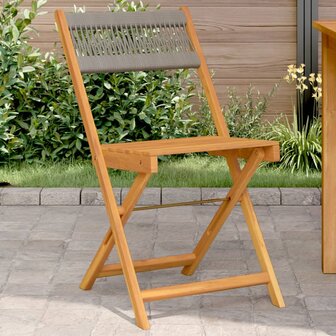Bistrostoelen 2 st massief acaciahout en touw grijs 1