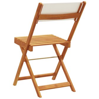 Bistrostoelen 2 st massief acaciahout en stof cr&egrave;mewit 7