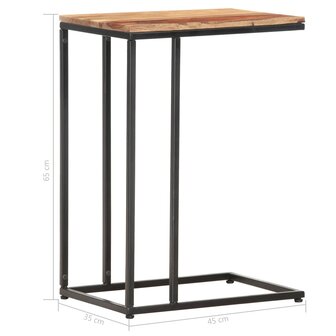 Bijzettafel 35x45x65 cm massief hout 7
