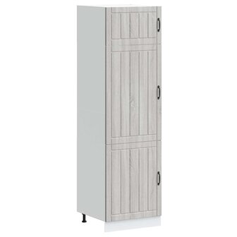 Keukenkast Lucca bewerkt hout grijs sonoma eiken 1