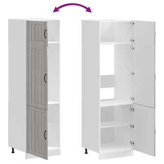 Keukenkast Lucca bewerkt hout grijs sonoma eiken 7