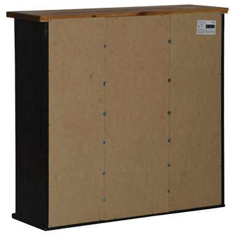 Hangkast HALDEN 2 schuifdeuren 75x22,5x70 cm grenenhout zwart 5