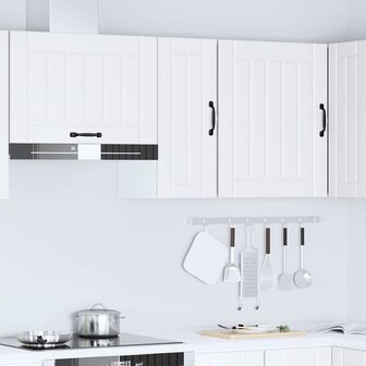 Keukenwandkast Lucca bewerkt hout wit 3