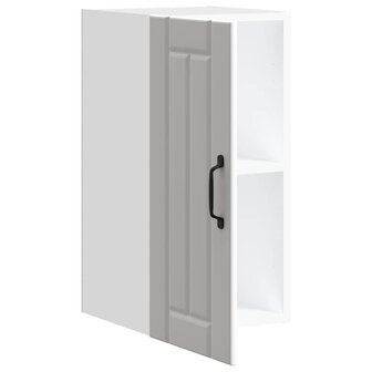 Keukenwandkast Lucca bewerkt hout wit 5
