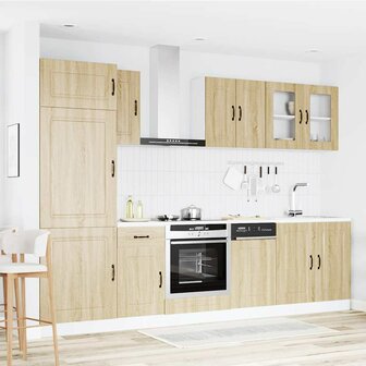 8-delige Keukenkastenset Kalmar bewerkt hout sonoma eikenkleur 3