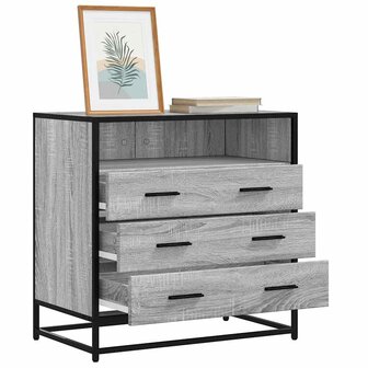 Ladekast 70x41x70 cm bewerkt hout grijs sonoma eikenkleurig 1