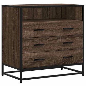 Ladekast 70x41x70 cm bewerkt hout bruin eikenkleur 2