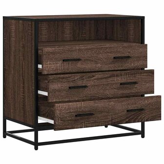 Ladekast 70x41x70 cm bewerkt hout bruin eikenkleur 5