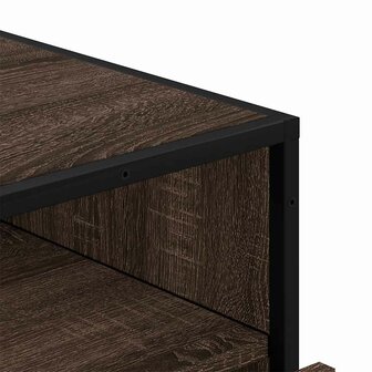 Ladekast 70x41x70 cm bewerkt hout bruin eikenkleur 8