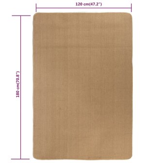 Tapijt met latex onderkant 120x180 cm jute natuurlijk 5