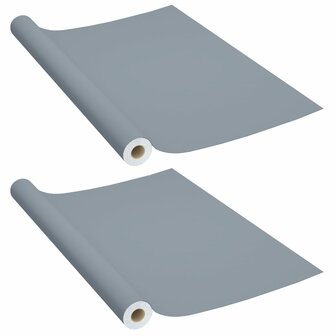 Meubelfolies zelfklevend 2 st 500x90 cm PVC grijs 2